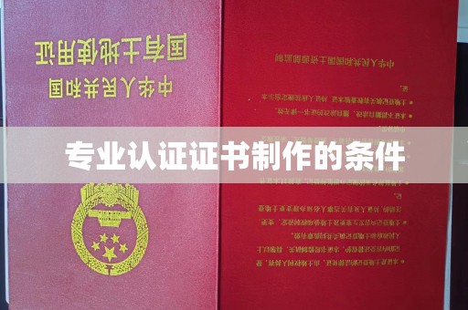 万里专业认证证书制作的条件